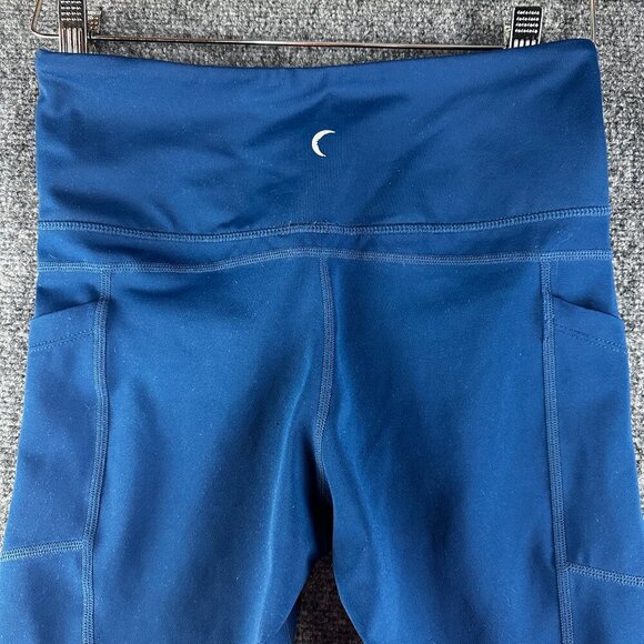 Zyia Active Compression Pants Womens  6 Blue Stretch Side Pockets Crop - Picture 8 of 8